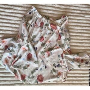 HOPELY Floral Blouse - Elegant Off-Shoulder Top - Spring Fashion, Easter Fashion